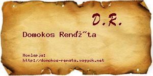 Domokos Renáta névjegykártya