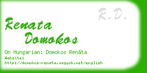 renata domokos business card